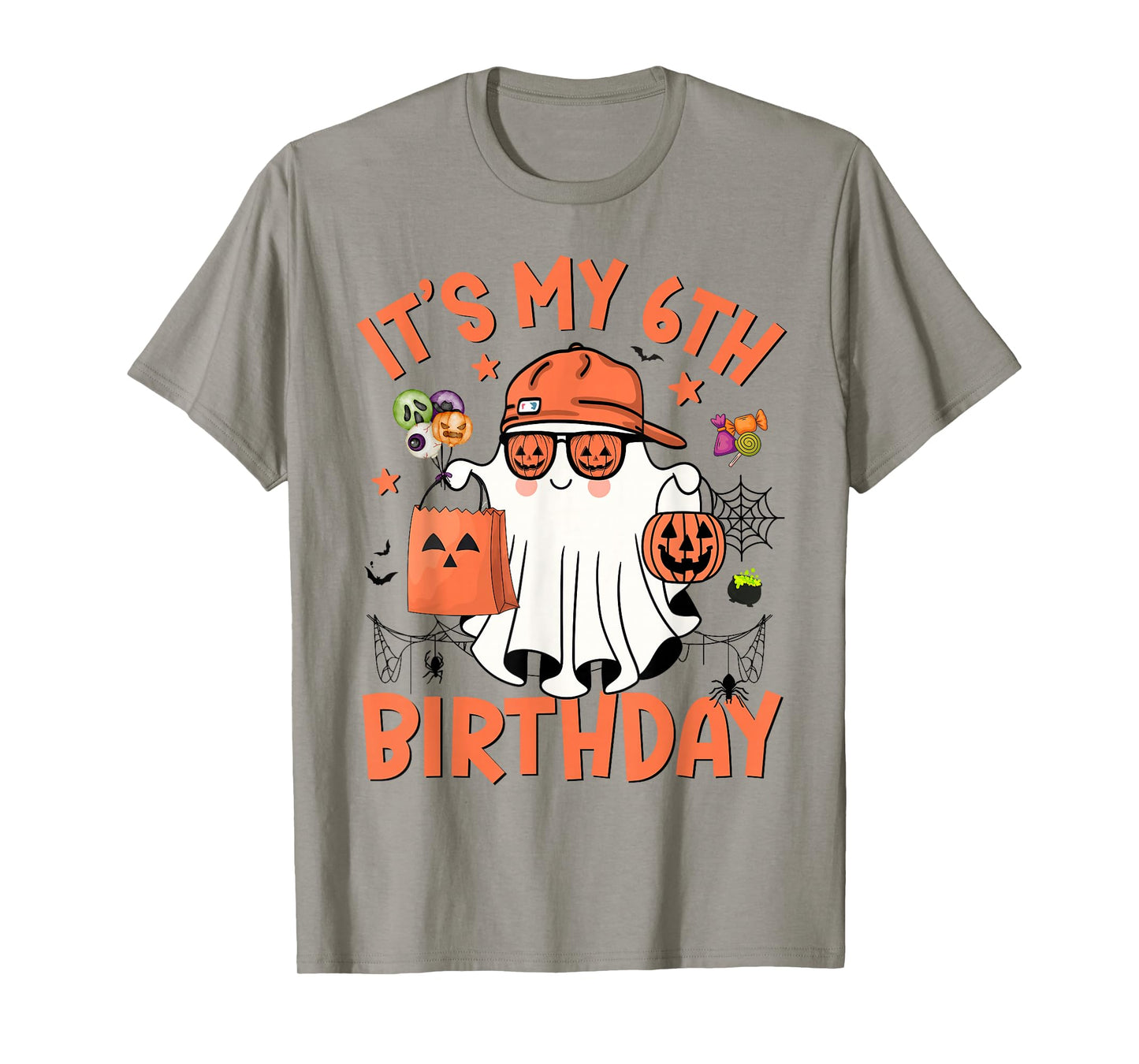It's My 6th Birthday Funny Halloween Ghost Boo 6th Bday Boy T-Shirt