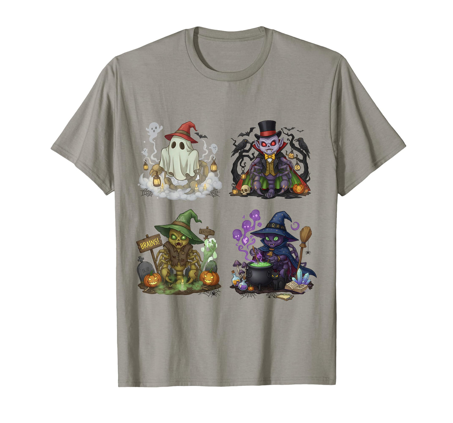 Scorpion Spooky Vampire Witch Boo Zombie Cute Halloween Boys T-Shirt