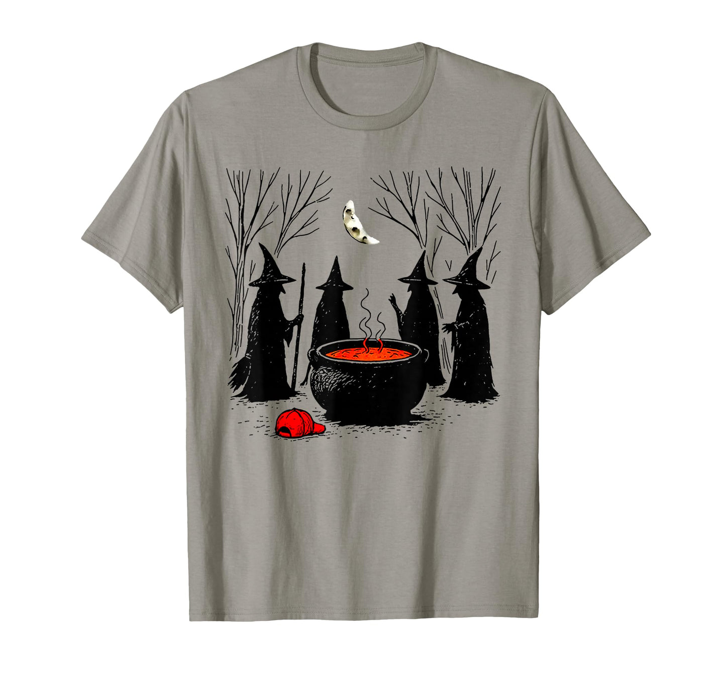 Halloween Witches Red Hat Cauldron Human Rights T-Shirt