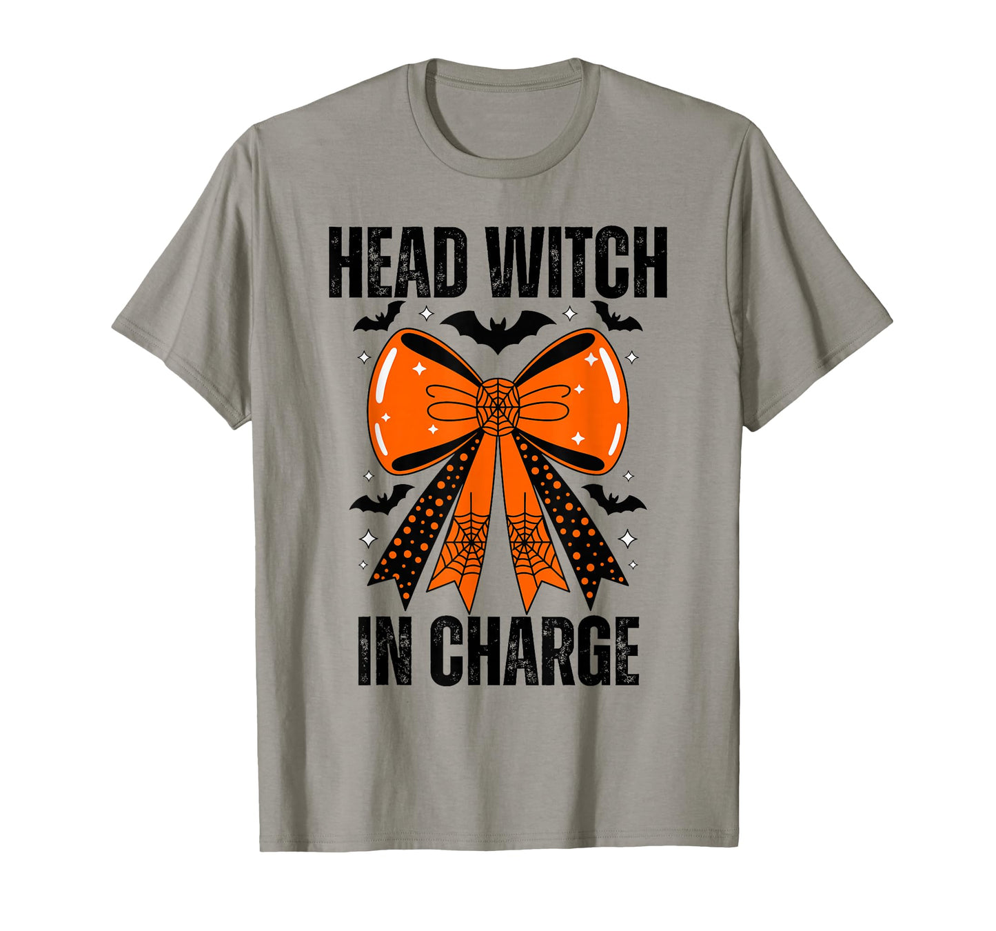 Head Witch in Charge Funny Mom Spooky Bow Halloween T-Shirt