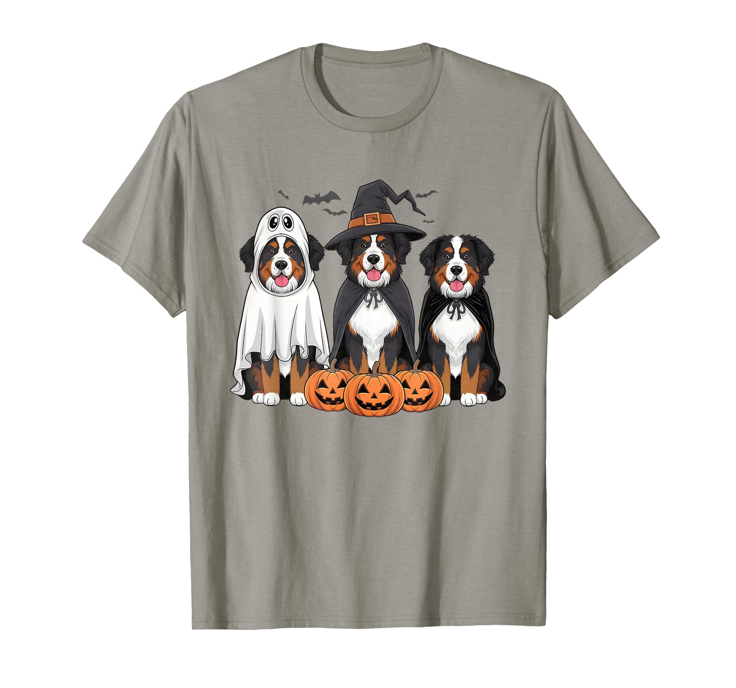 Retro Spooky Bernese Mountain Ghost Dog Lover Halloween T-Shirt