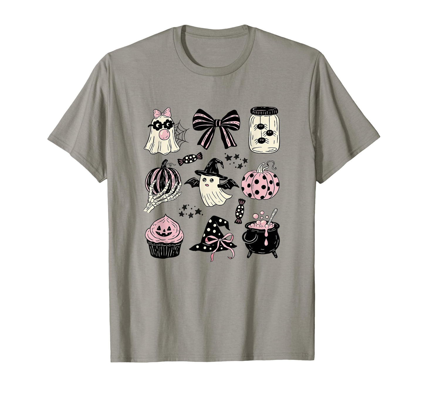 Cute Spooky GhostsPumpkins Witchy Fun Halloween Aesthetic T-Shirt