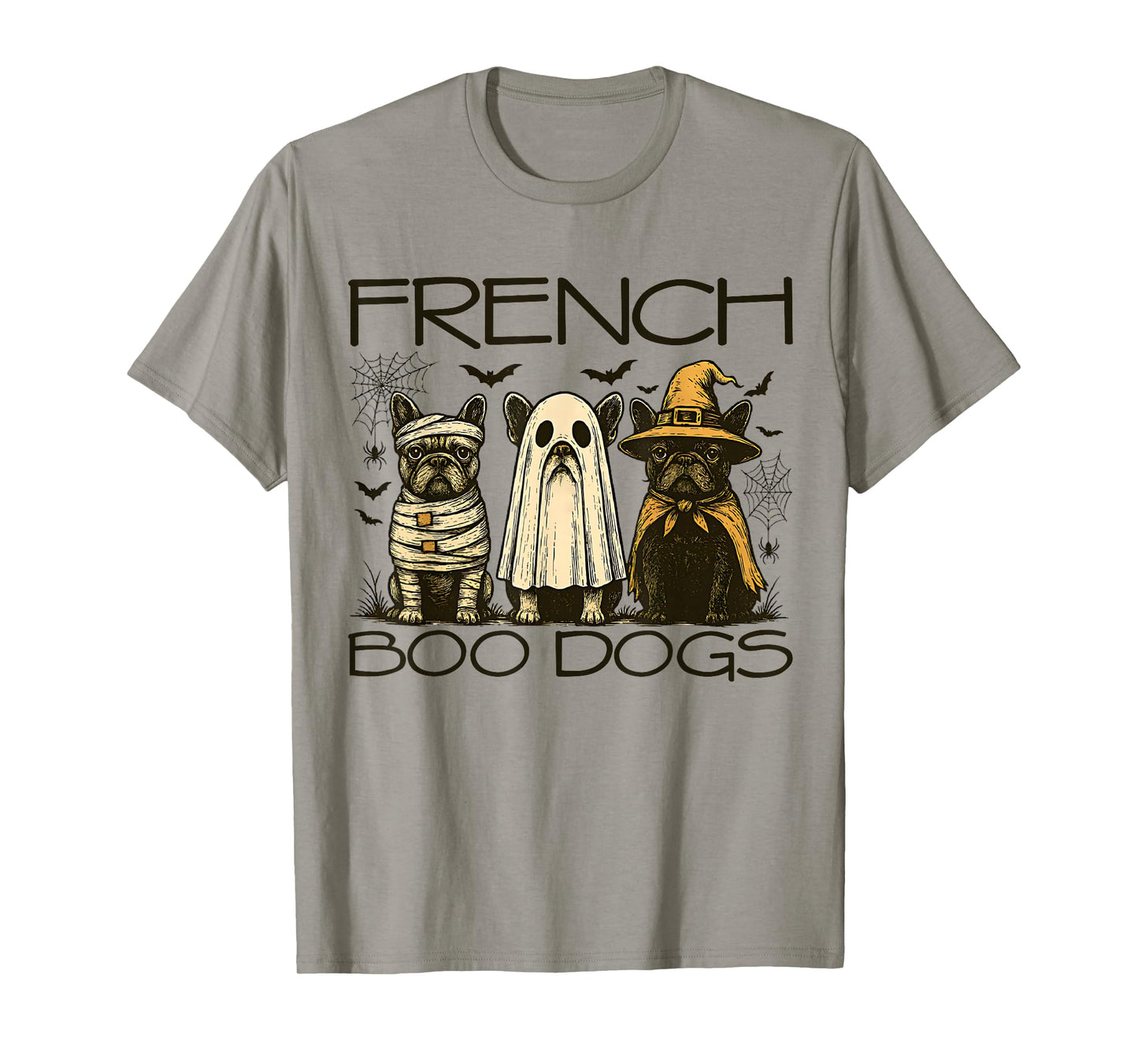 French Boo Dogs Funny French Bulldog Lover Halloween Spooky T-Shirt