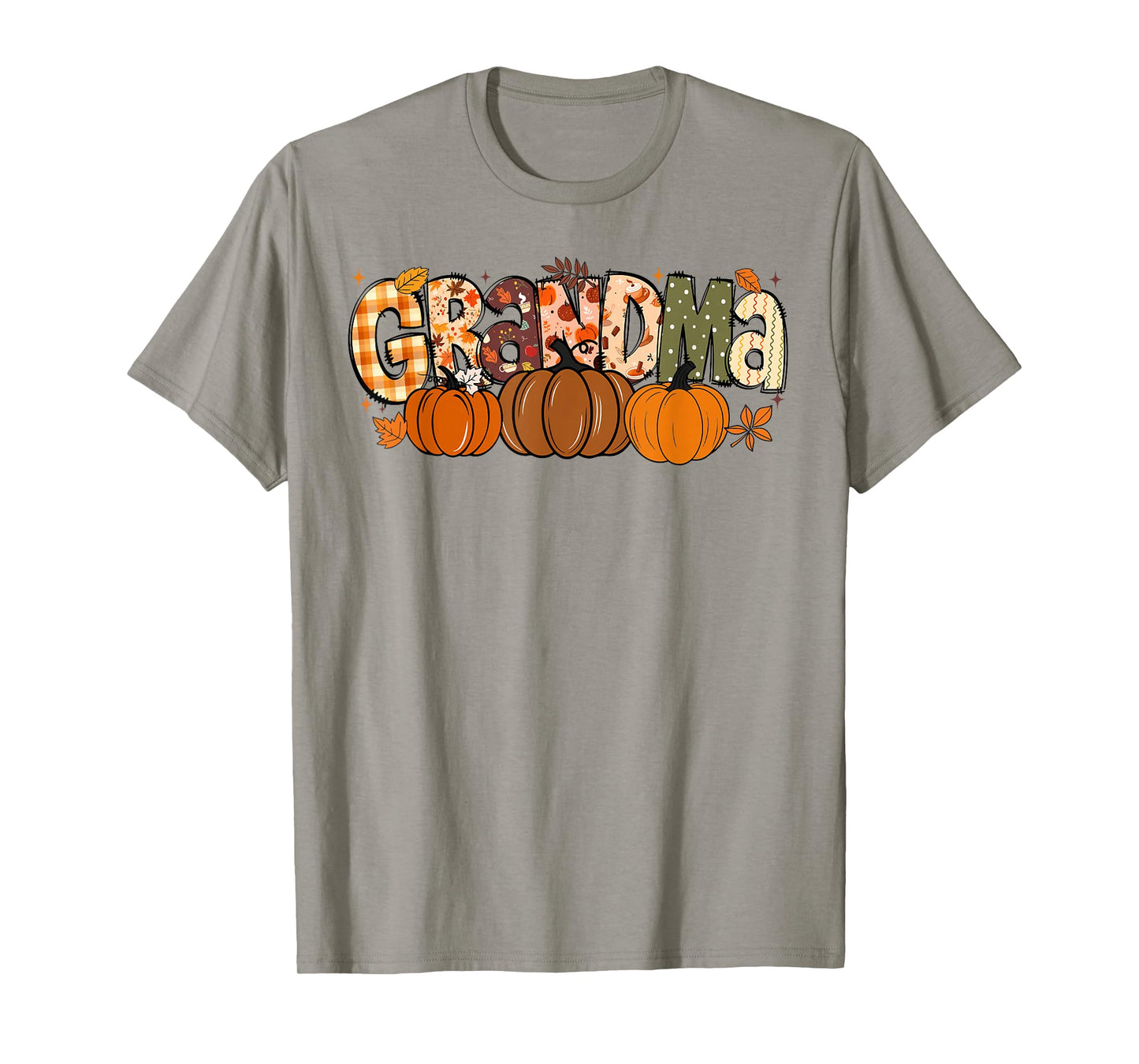 Retro Grandma Pumpkin Fall Leaves Grandma Fall Thanksgiving T-Shirt