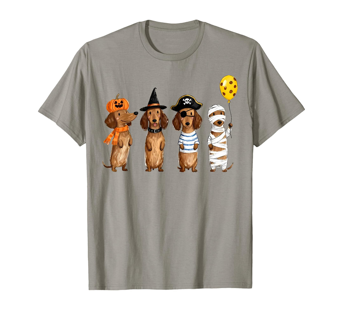 Weiner Dog Witch Happy Halloweenie Cute Halloween Dachshund T-Shirt