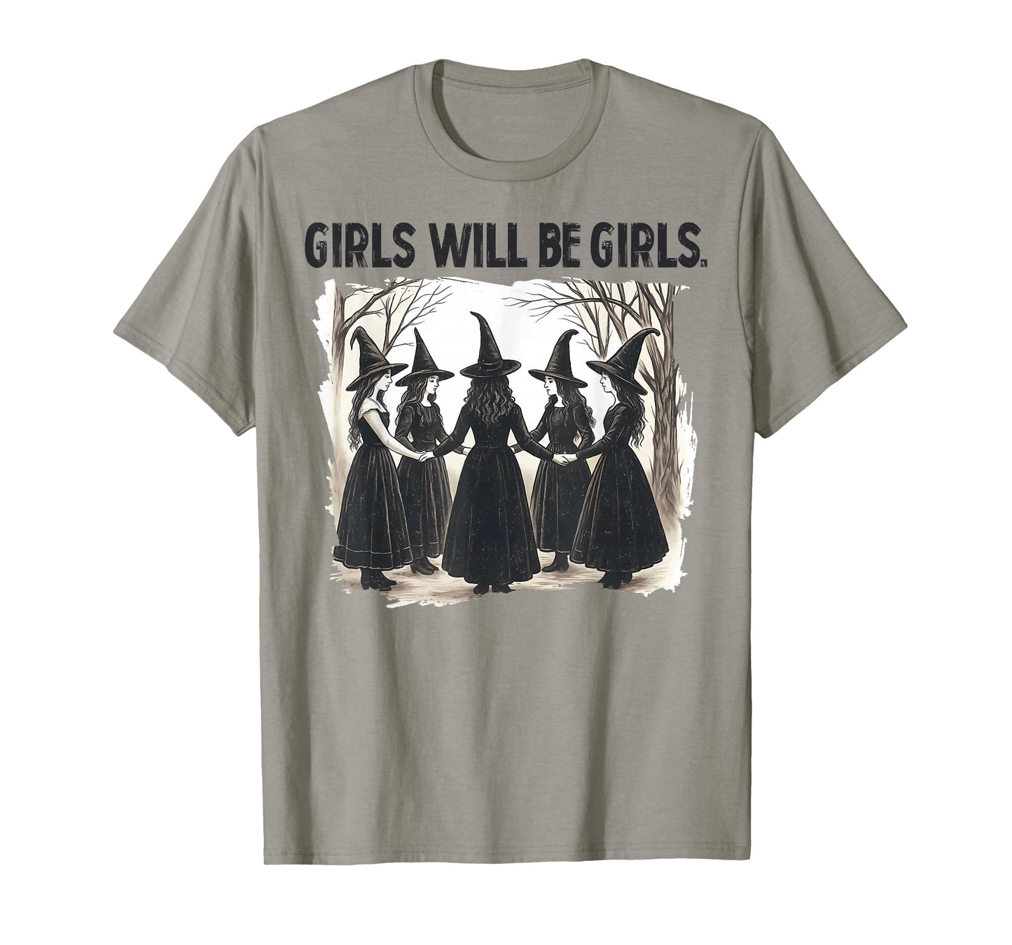 Halloween Spooky Witch Girl Will Be Girls Feminist Women T-Shirt