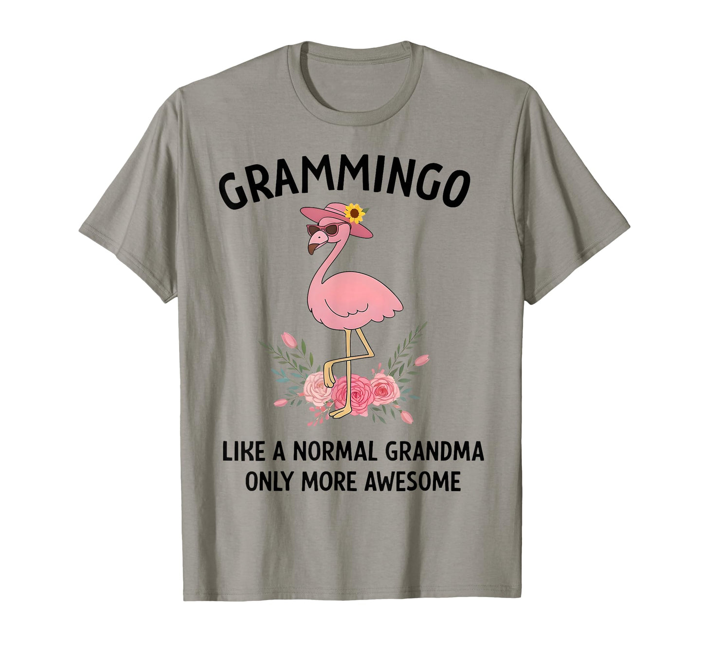 Cute Floral Flamingo Vintage Style Graphic Gift For Women T-Shirt