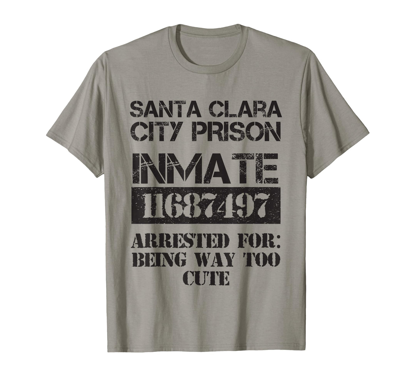 Funny Halloween Santa Clara City Prisoner Costume T-Shirt