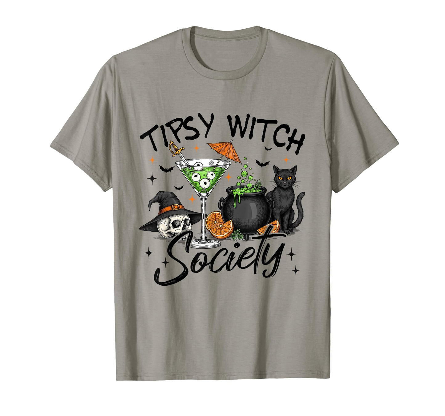 Tipsy Witch Society Halloween Coctail Spooky Season Women T-Shirt