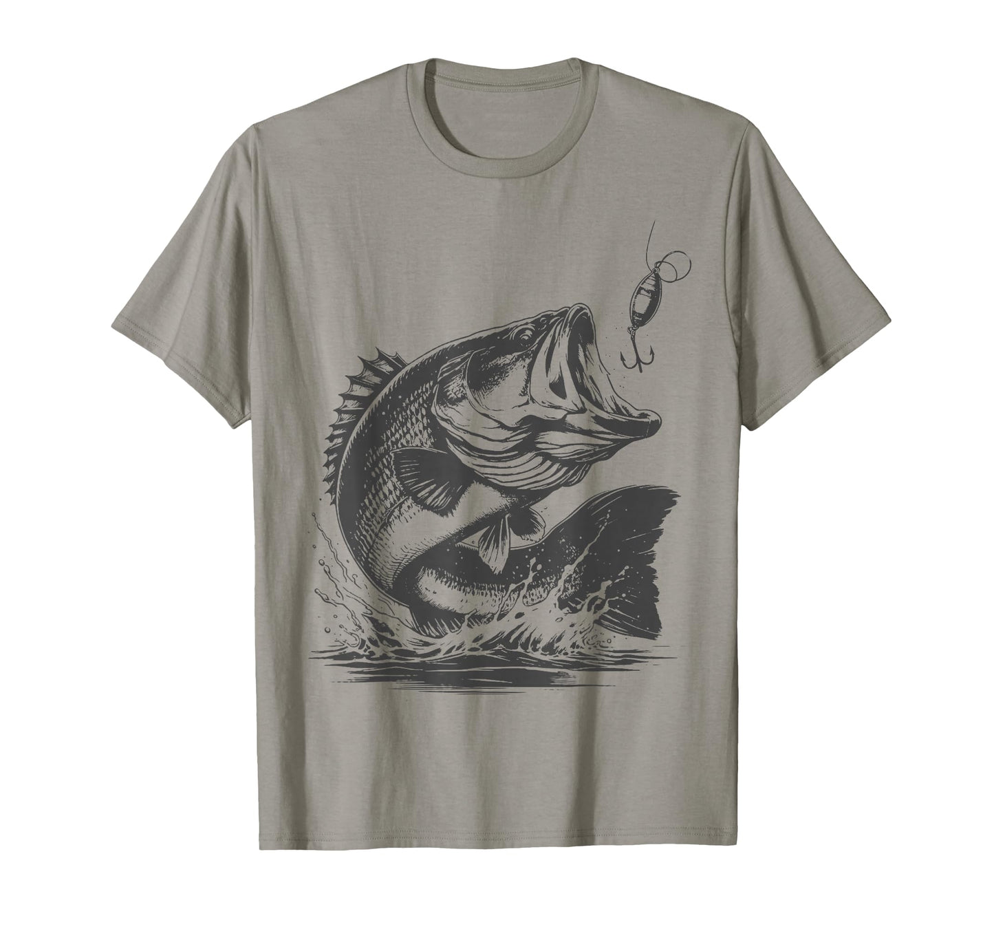 Vintage Bass Fishing Fishing Graphic Large Mouth Bass Fish T-Shirt