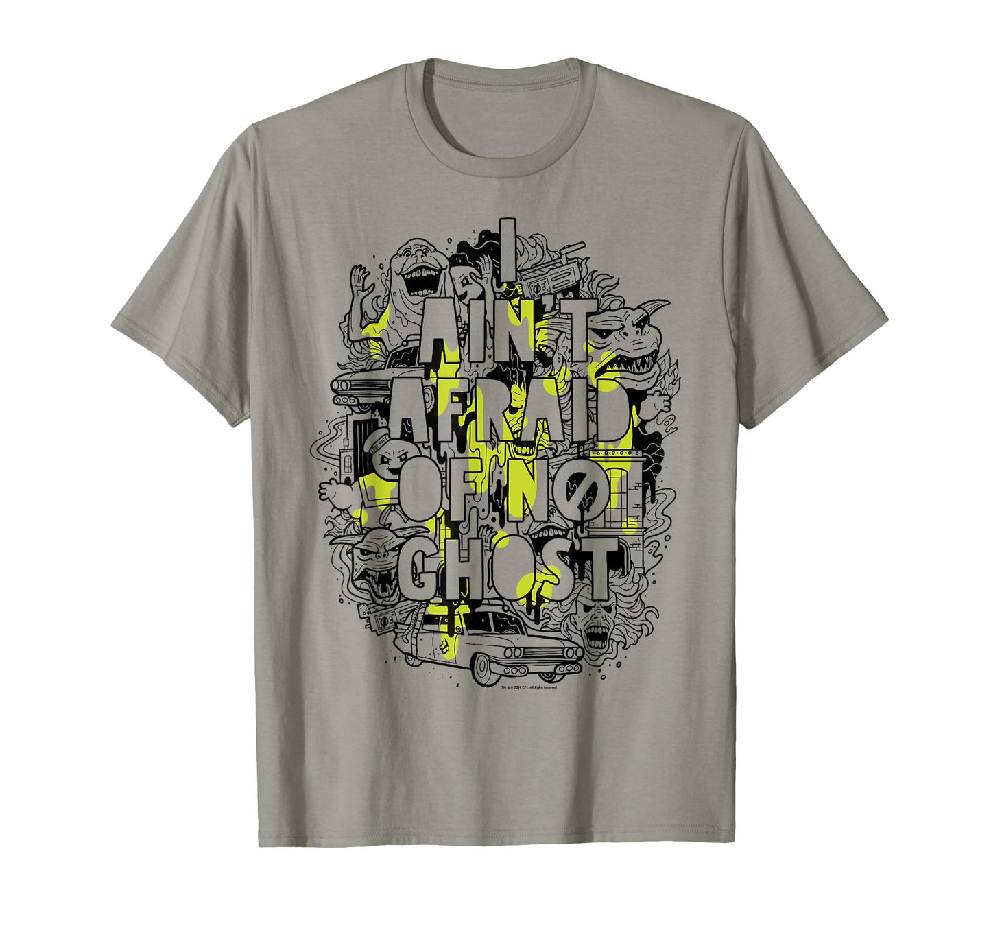 Ghostbusters Ain't Afraid Collage Slime Drip Poster T-Shirt T-Shirt
