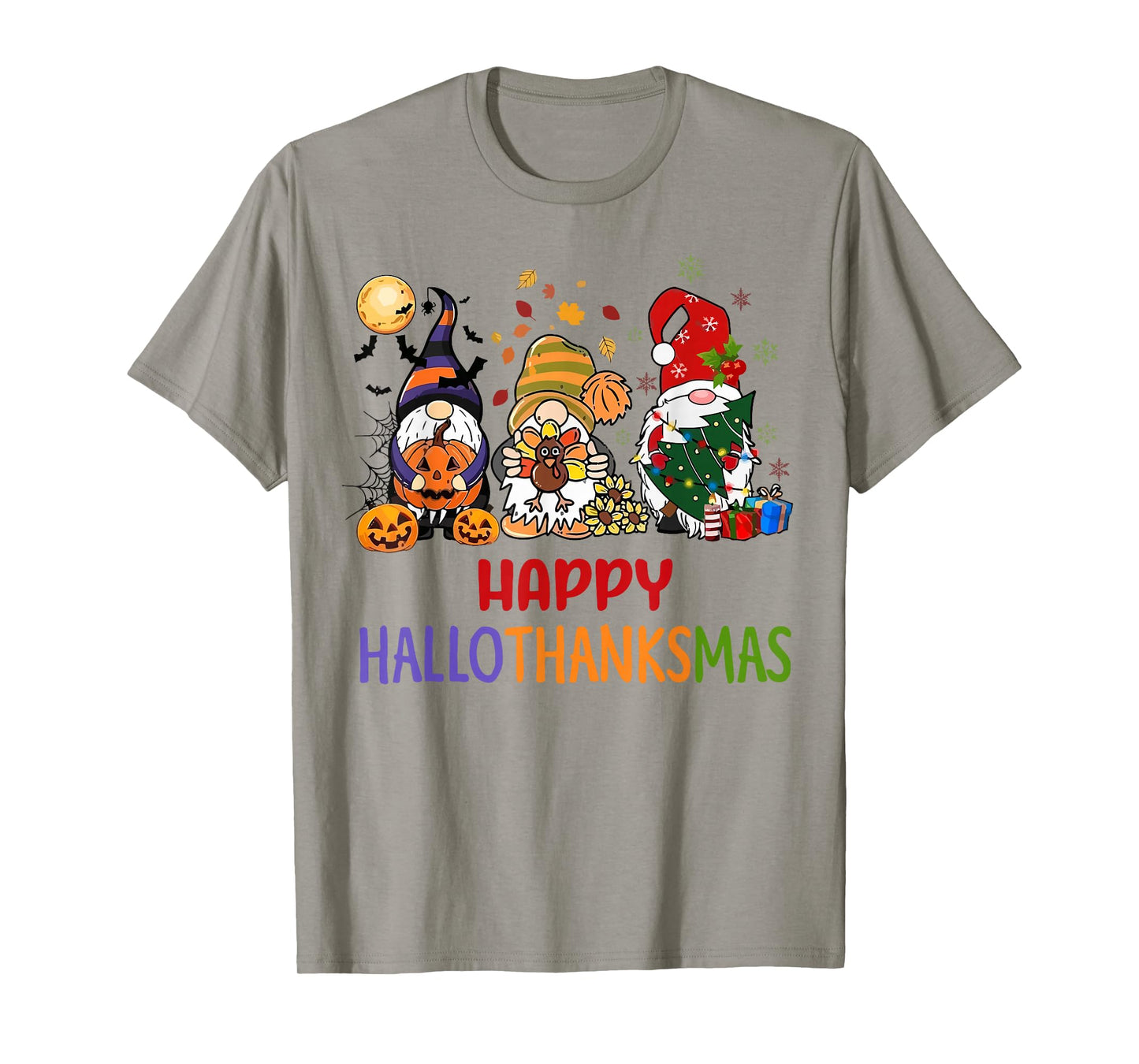 Halloween Thanksgiving Christmas Gnomes Holiday Season T-Shirt