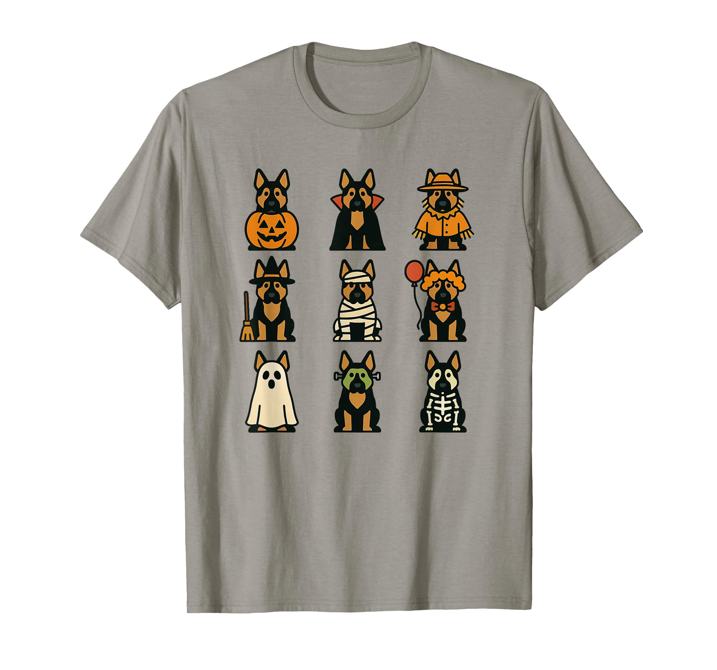 German Shepherd Halloween Costume Funny Scary Dog Ghost T-Shirt