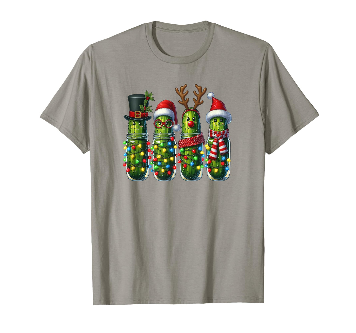 Christmas Pickle Caroling - Jingle All The Brine Funny T-Shirt