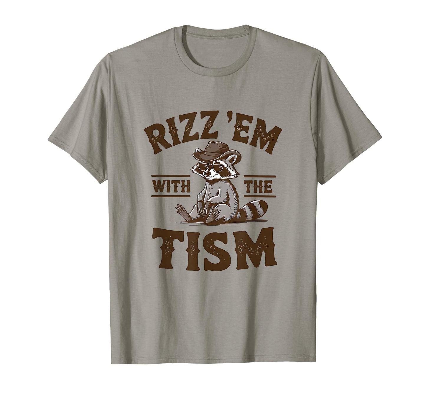 Rizz Em The Tism Cowboy Raccoon Vintage T-Shirt