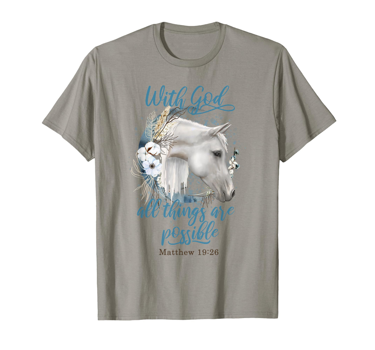 Horse Flowers Horseback Riding Christian Horse Owner T-Shirt