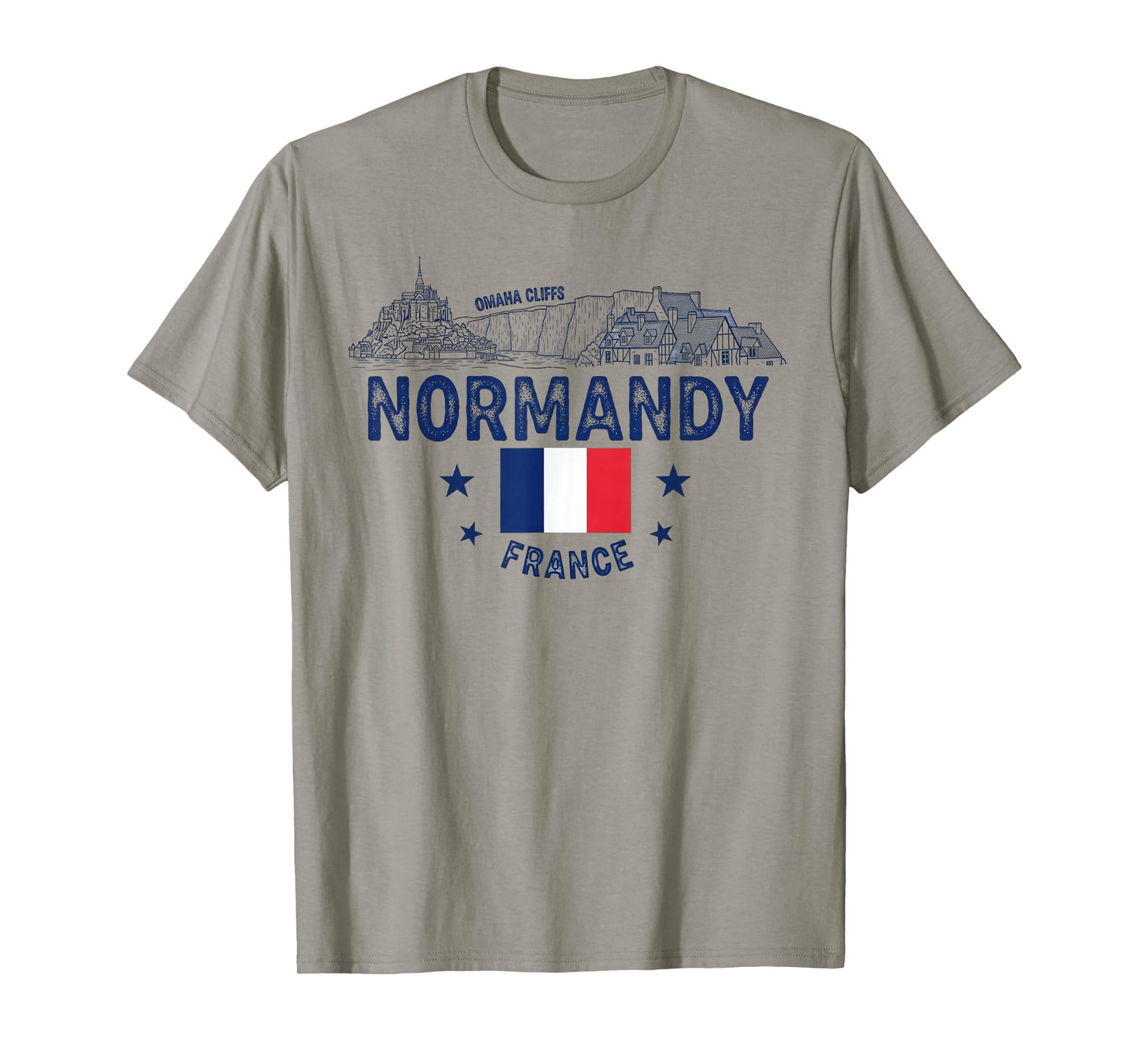 Normandy France Vintage Travel Souvenir T-Shirt