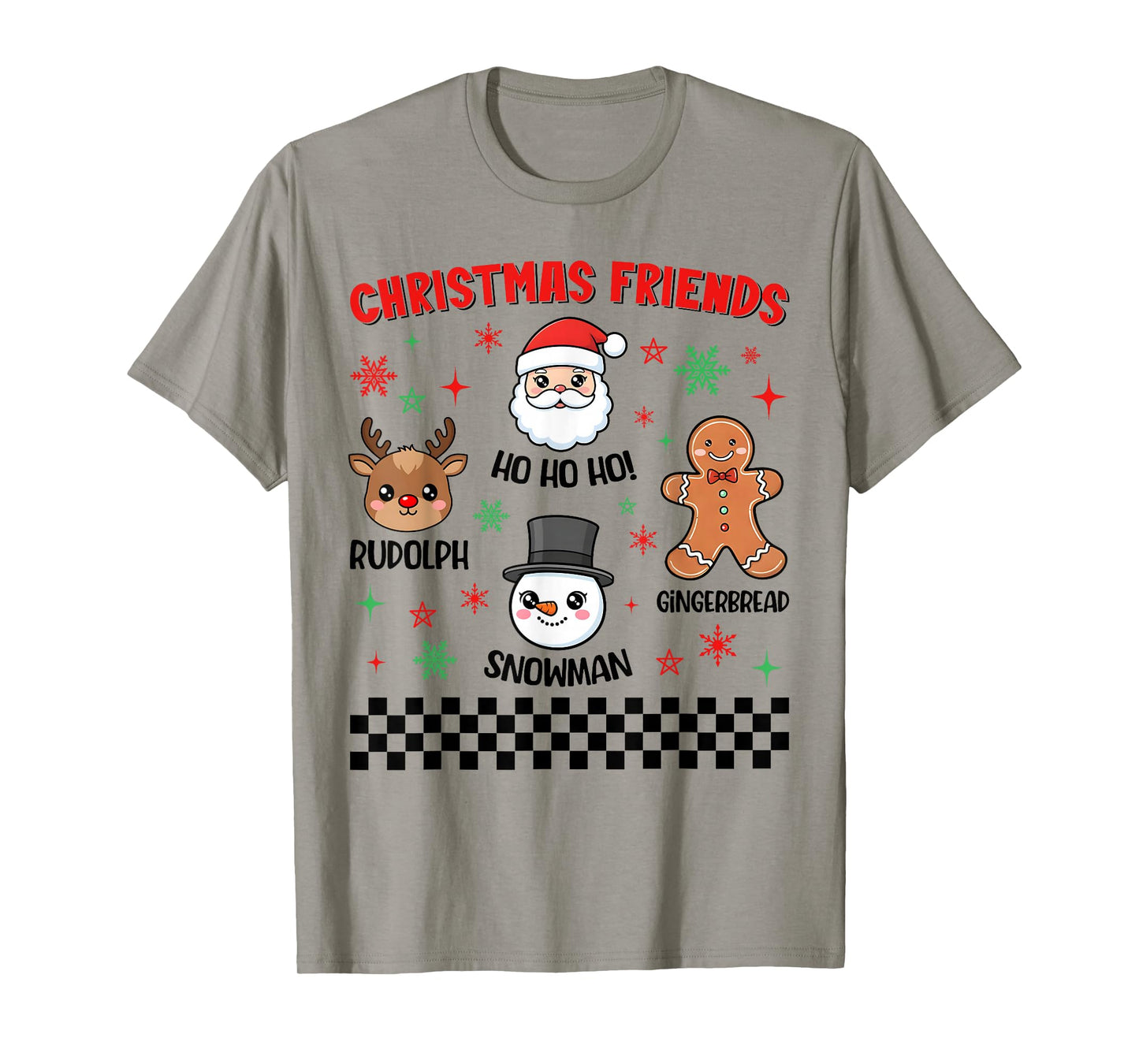 Christmas Squad Santa Rudolph Snowman Gingerbread Friends T-Shirt