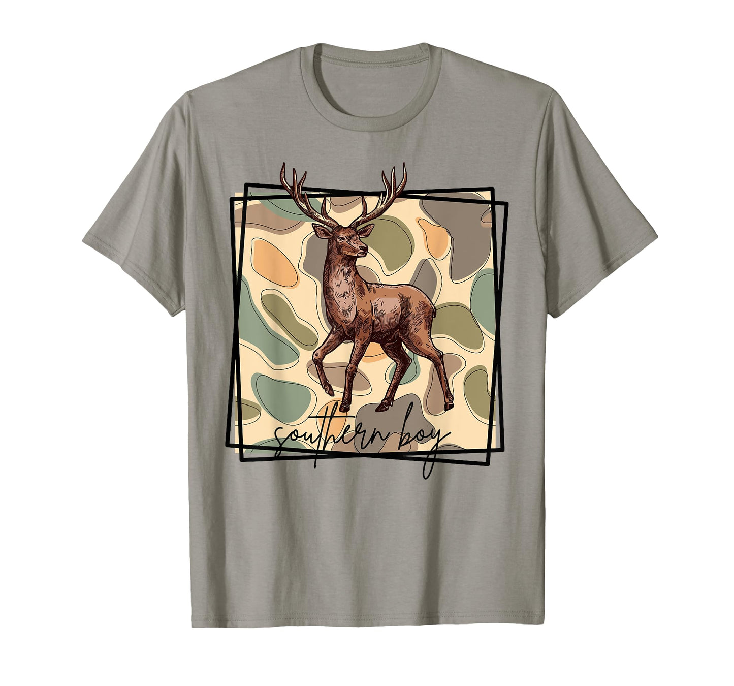 Local Southern Boy Deer Hunting Camo Outdoor Vintage Nature T-Shirt