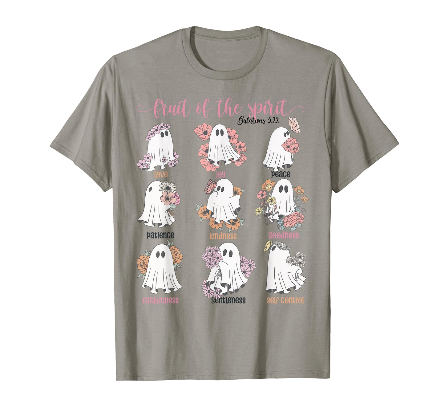 Fruit Of The Spirit Retro Ghost Christian Halloween Faith T-Shirt