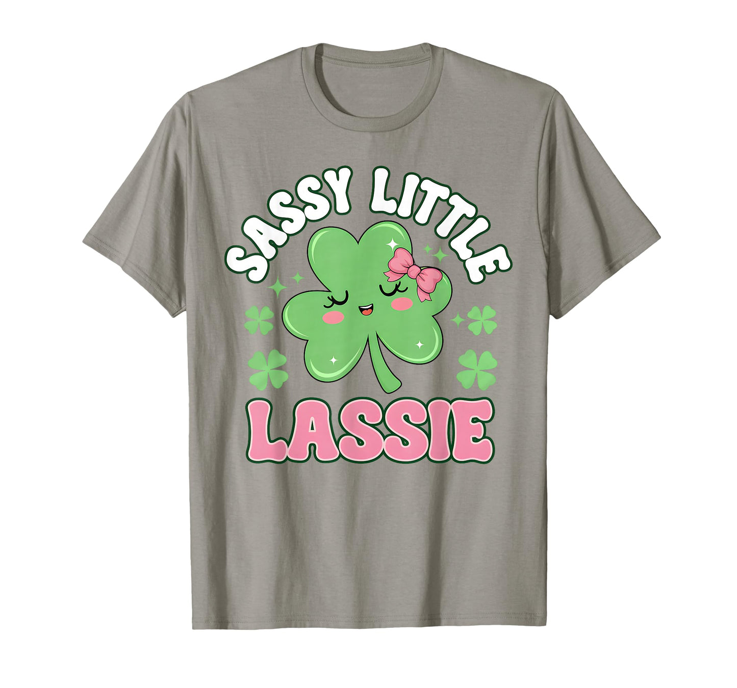 St Patricks Day Sassy Little Lassie Funny Kids Irish Girls T-Shirt