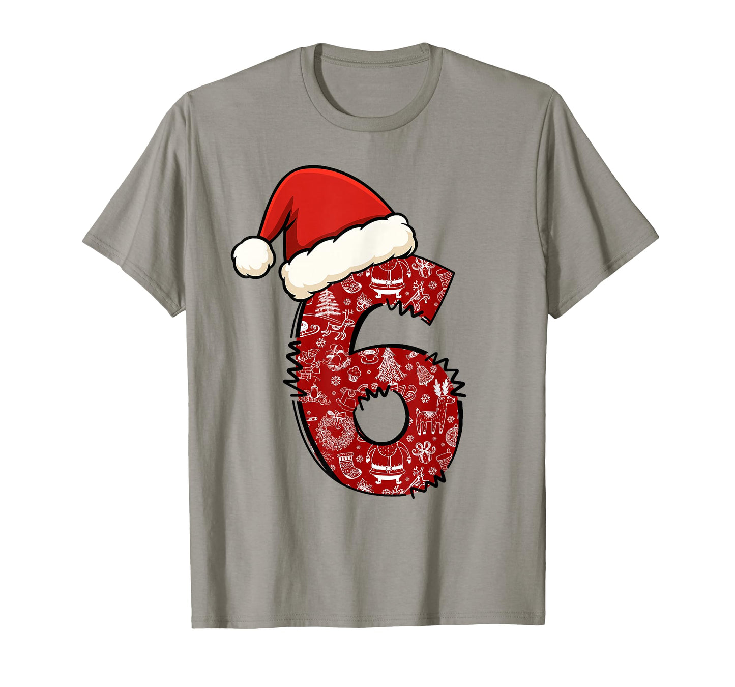 Funny 67 Six Seven Meme Santa Hat Matching Couples Christmas T-Shirt