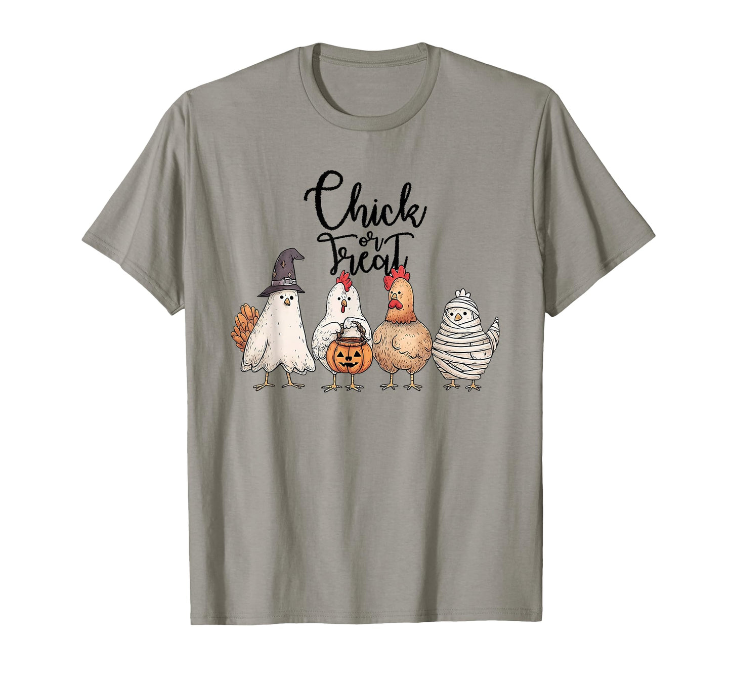 Chick Or Treat Halloween Witch Spooky Chicken T-Shirt