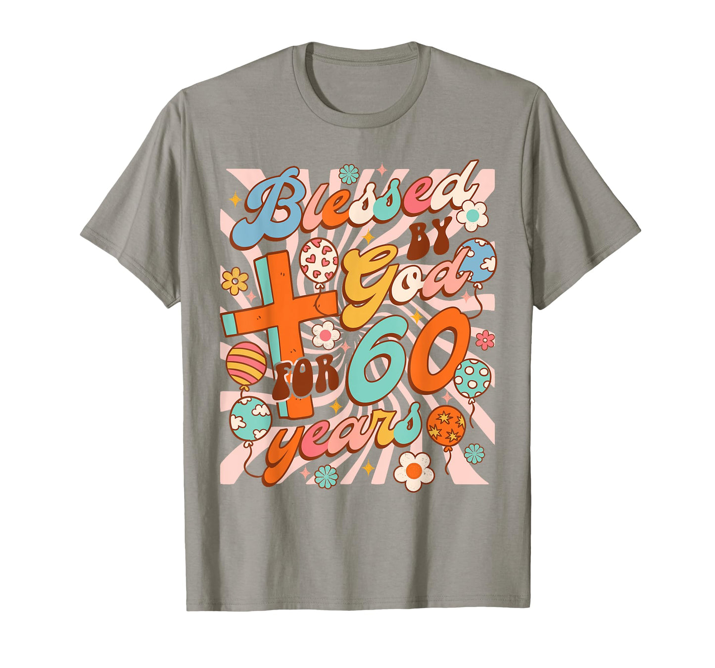 Christian 60th Birthday Party Blessed By God For 60 Years T-Shirt