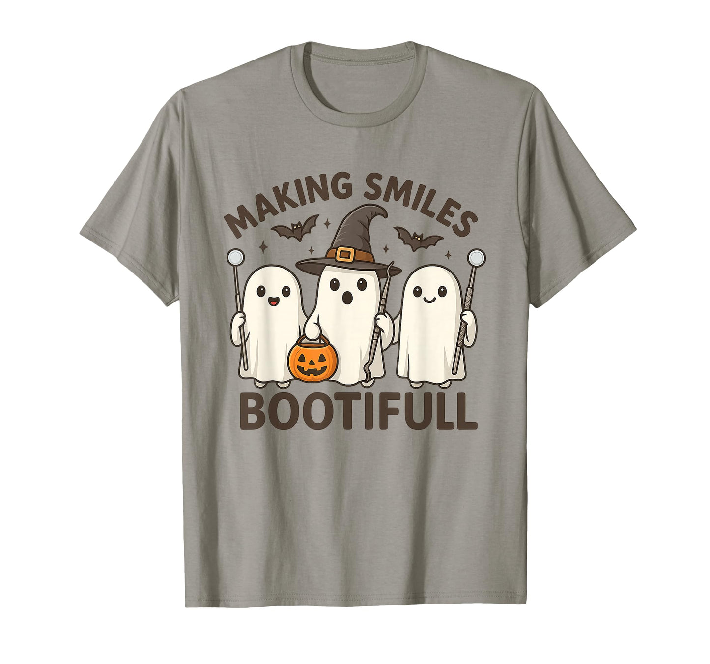 Making Smiles Bootiful Cute Ghost Halloween Design T-Shirt