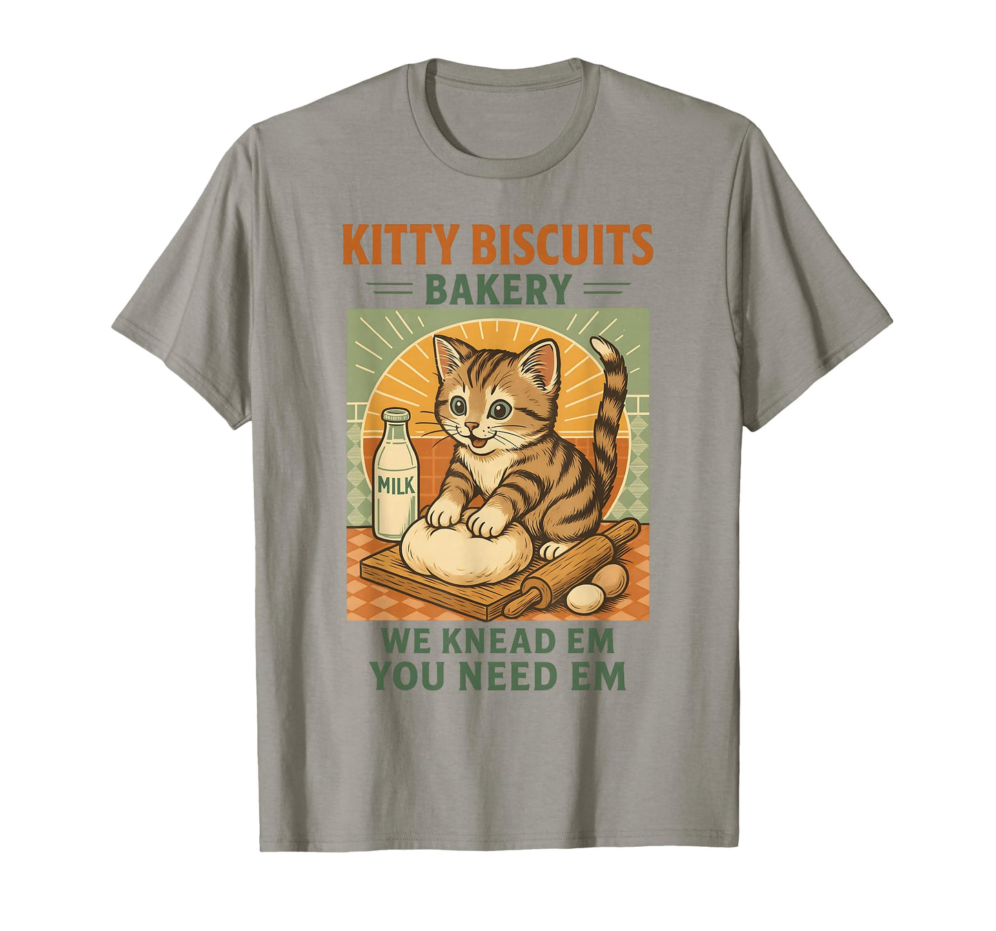 Funny Kitty Biscuits Bakery cat Lover kiten Baker T-Shirt