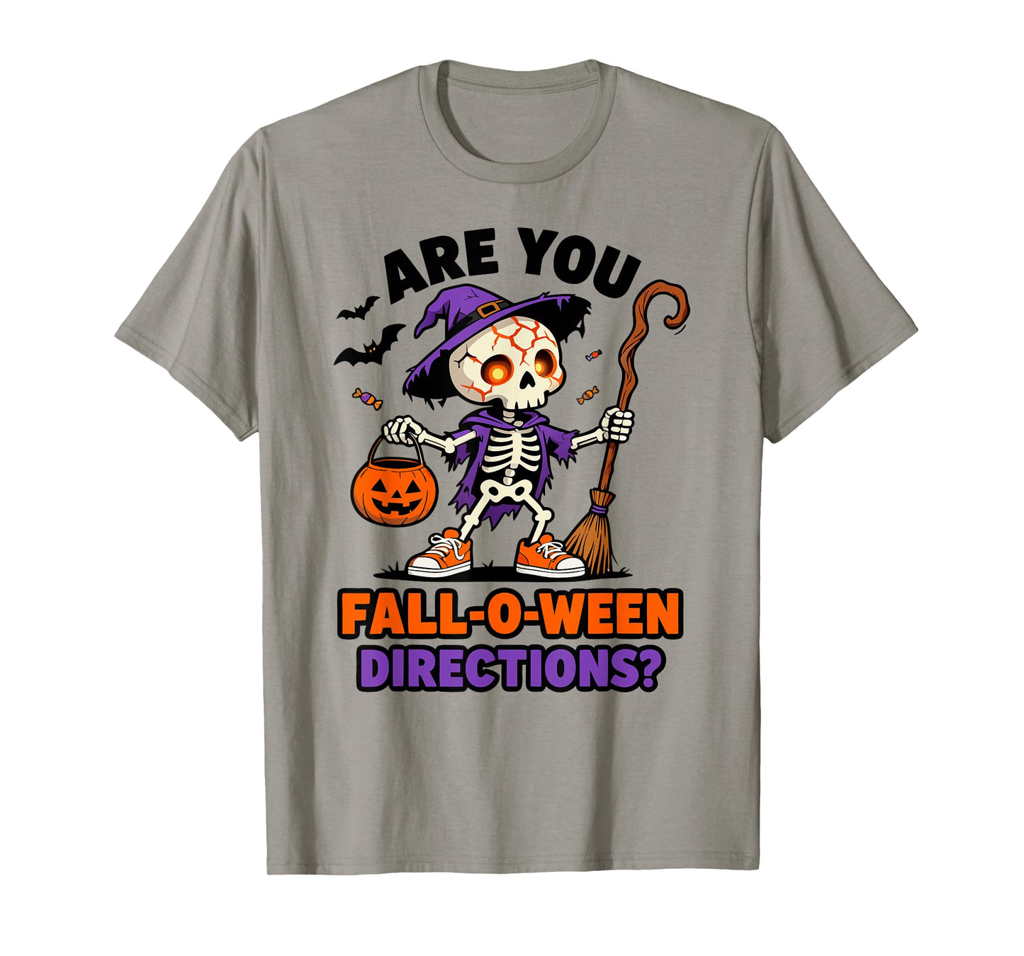 are You Fall-O-WEEN Directions? Skeleton Teacher Halloween T-Shirt