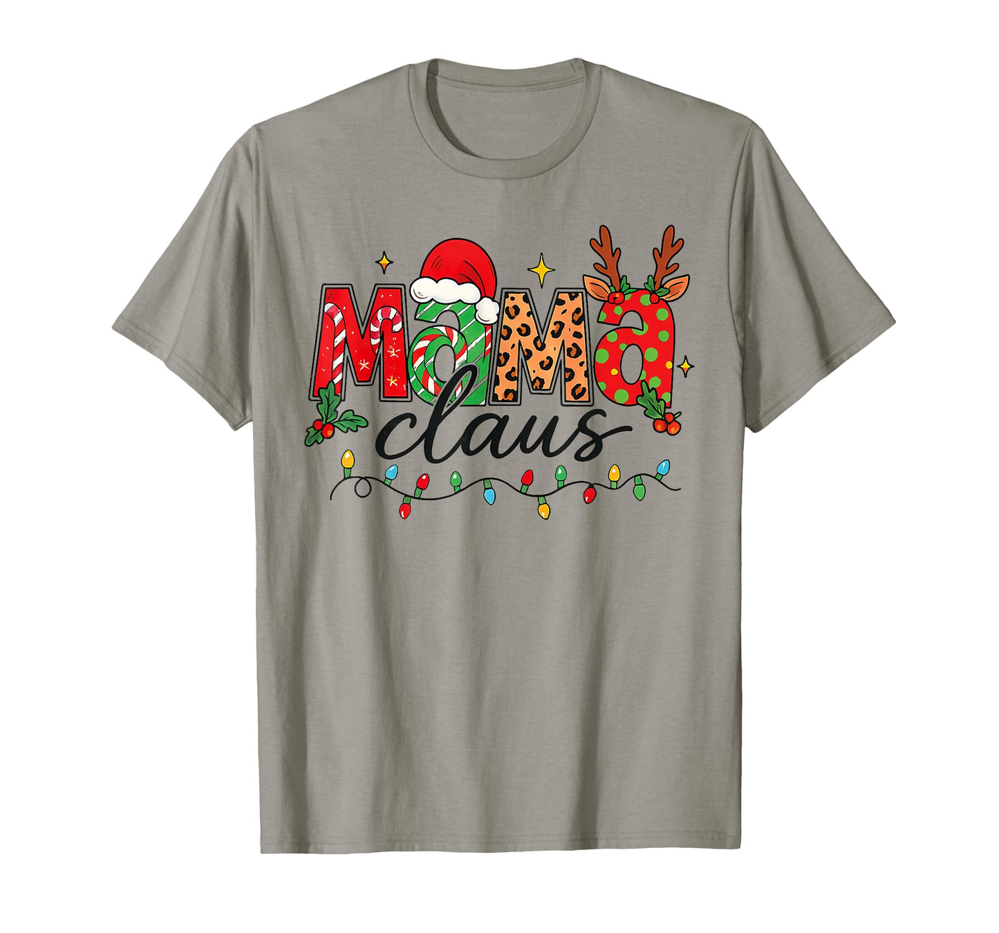 Mama Claus Christmas Pajama Santa Claus Family Matching T-Shirt