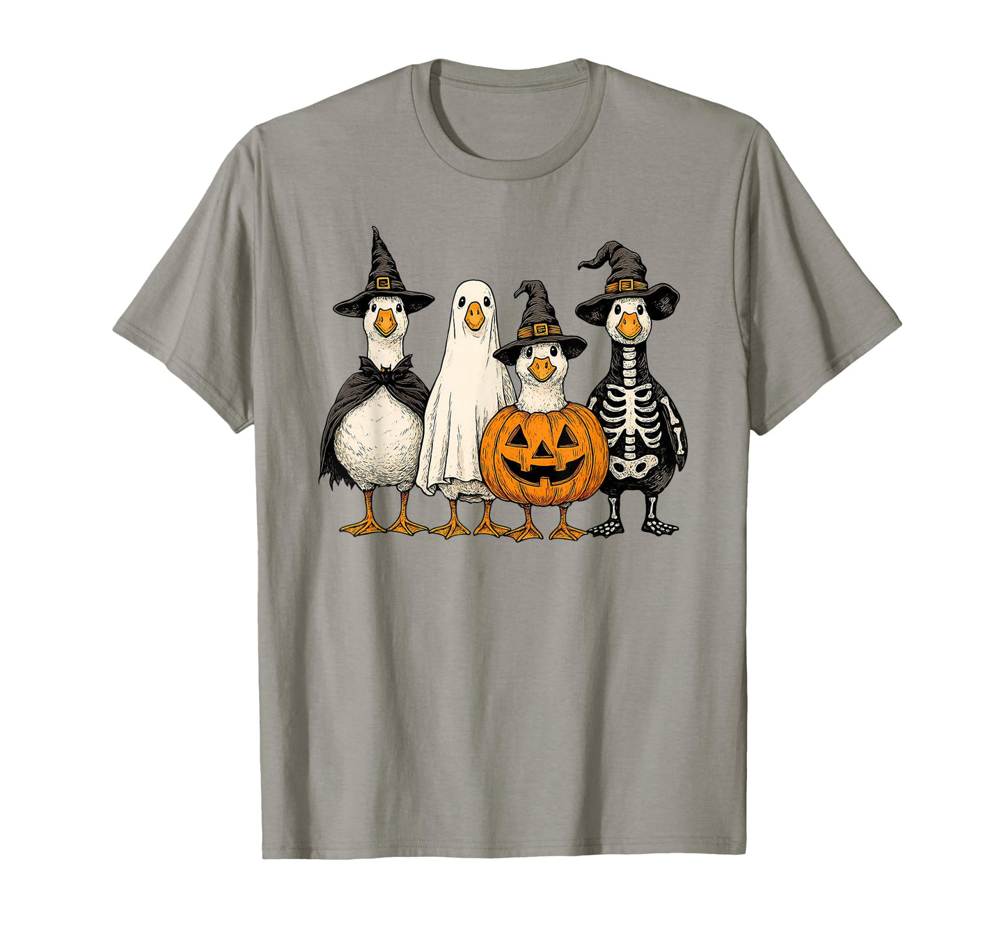 Halloween Duck Ghost Pumpkin T-Shirt