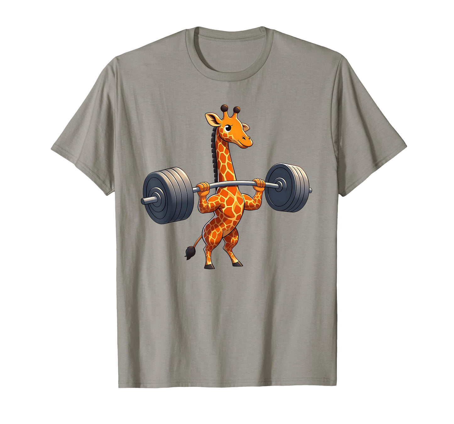 Weightlifting Funny Fitness Workout Gym Giraffe Lover T-Shirt