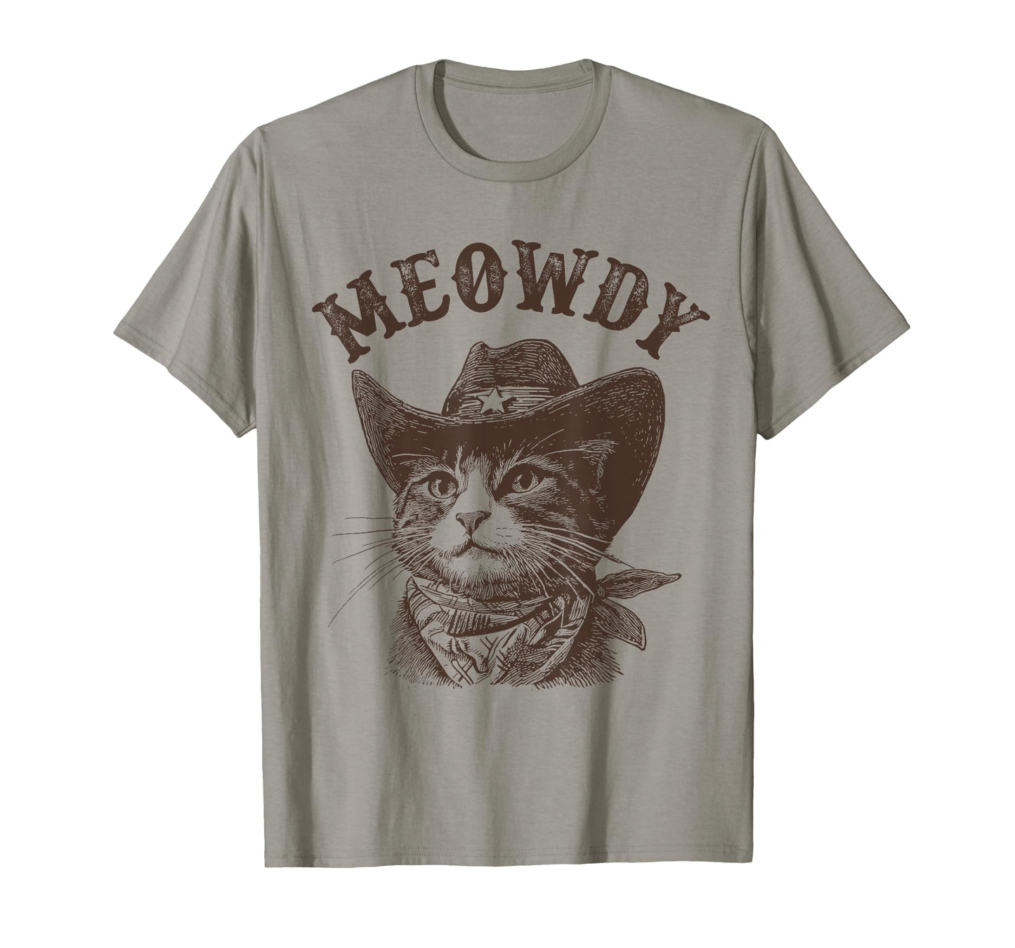 Vintage Rodeo Meowdy Cat Cowboy Western Country Howdy Kitten T-Shirt