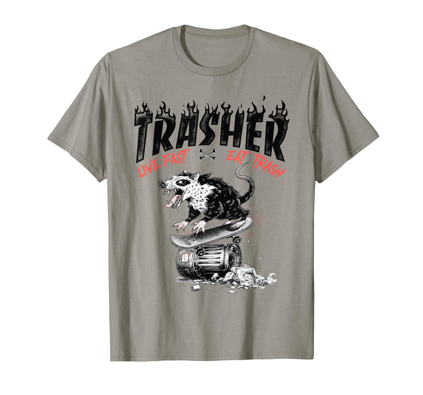 Vintage Rad Opossum Trasher Skater Tee - Funny Skateboad T-Shirt