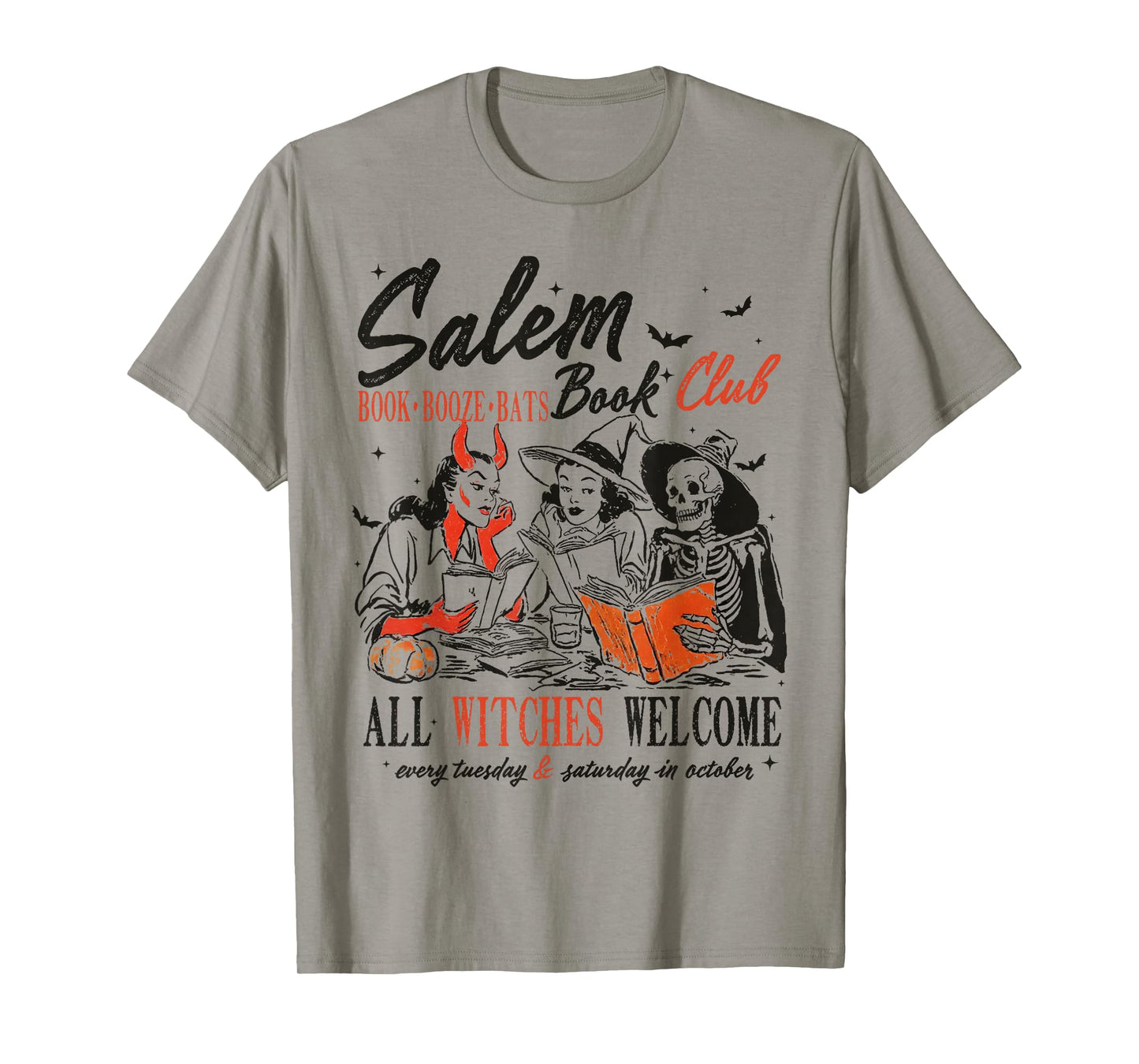 Salem Witch Book Club All Witches Welcome Spooky Halloween T-Shirt