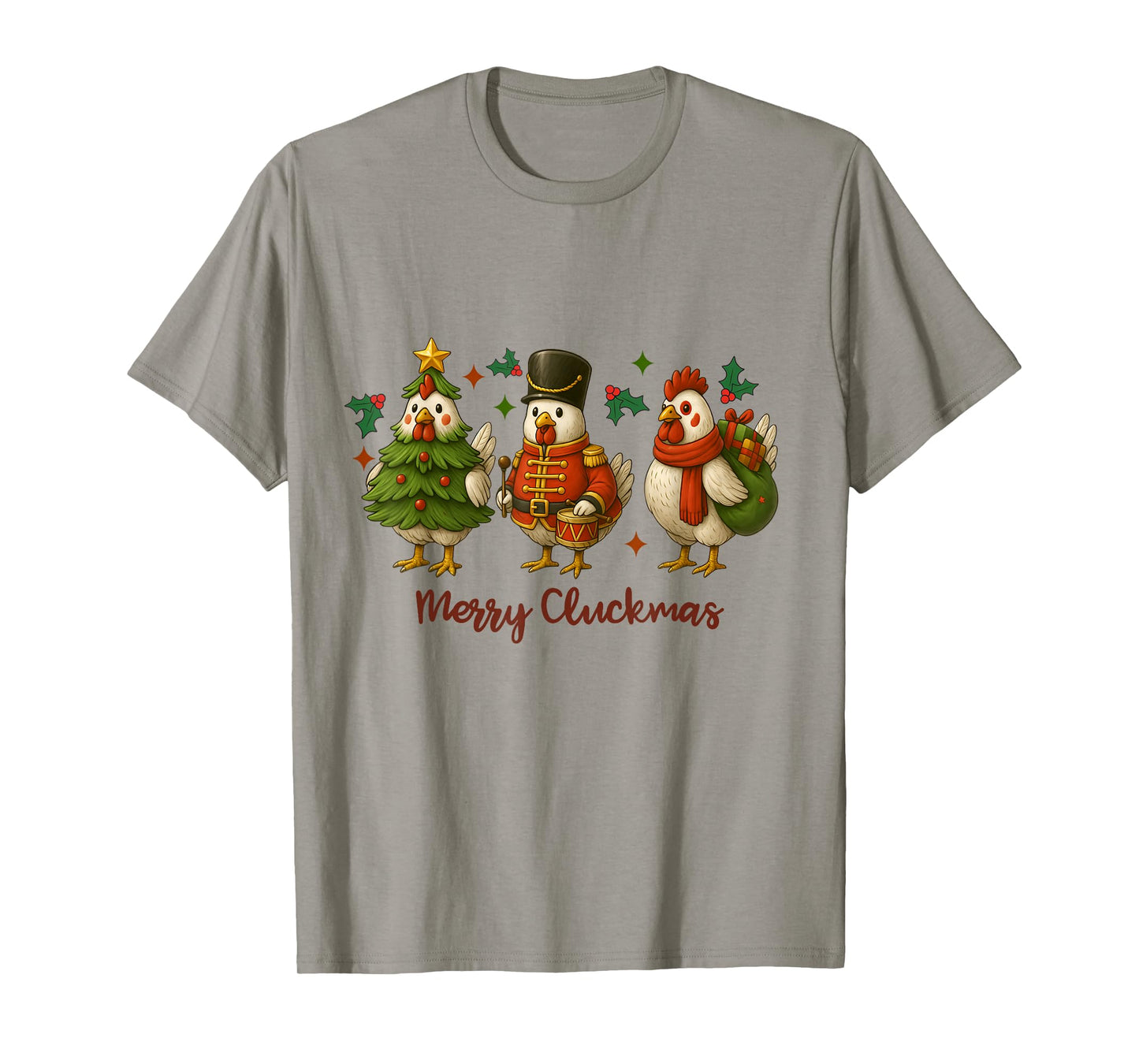 Funny Christmas Chicken Merry Cluckmas T-Shirt