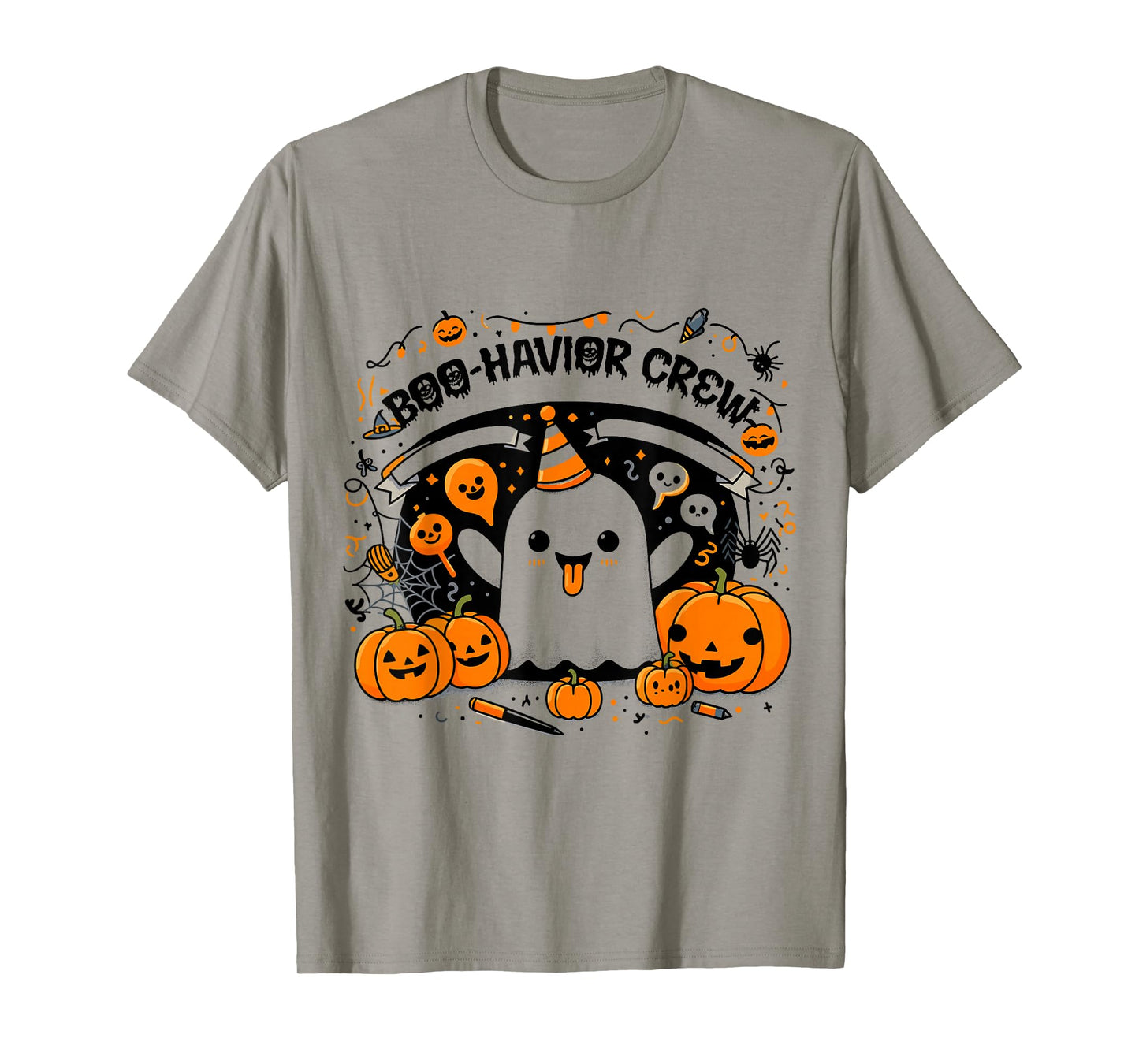 Behavior Analyst Halloween ABA Cute Ghost Boo-Havior Crew T-Shirt