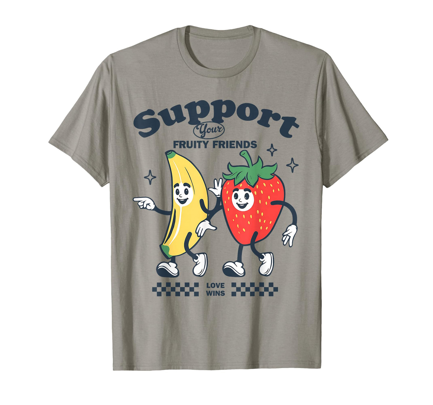 Funny Pride Support Your Fruity Friend LGBTG Gay Lesbian T-Shirt