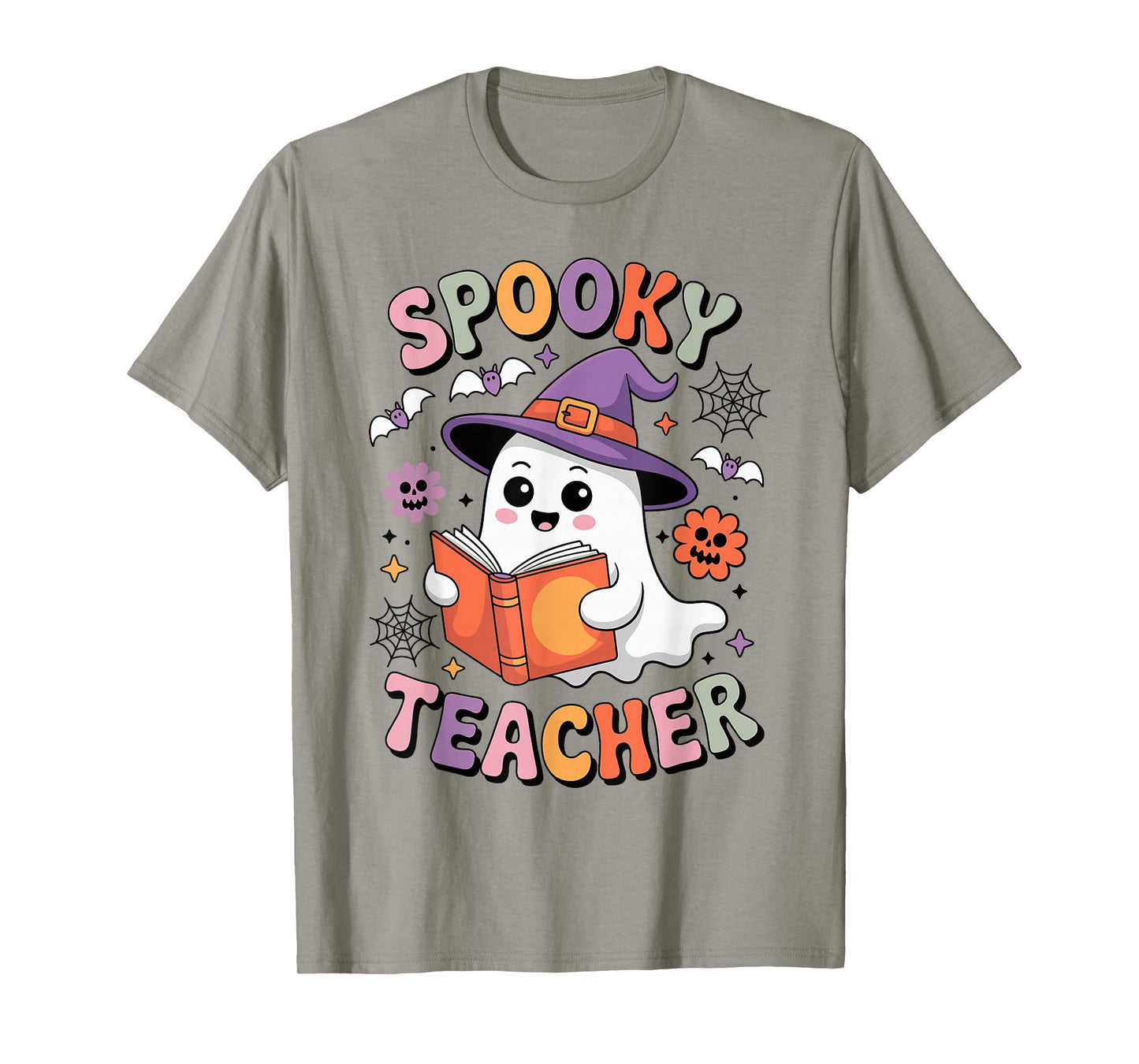 Spooky Teacher Halloween Party Women Teacher Ghost T-Shirt