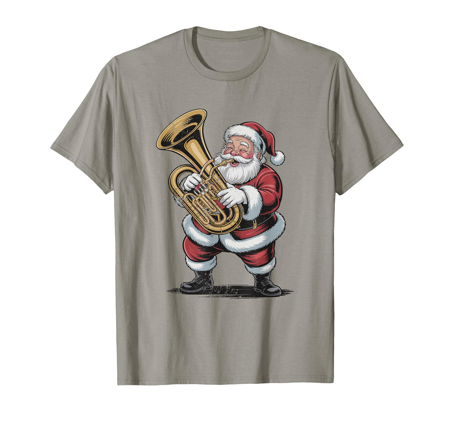 Santa Playing Tuba Retro Vintage 90s Chrismas Holiday T-Shirt
