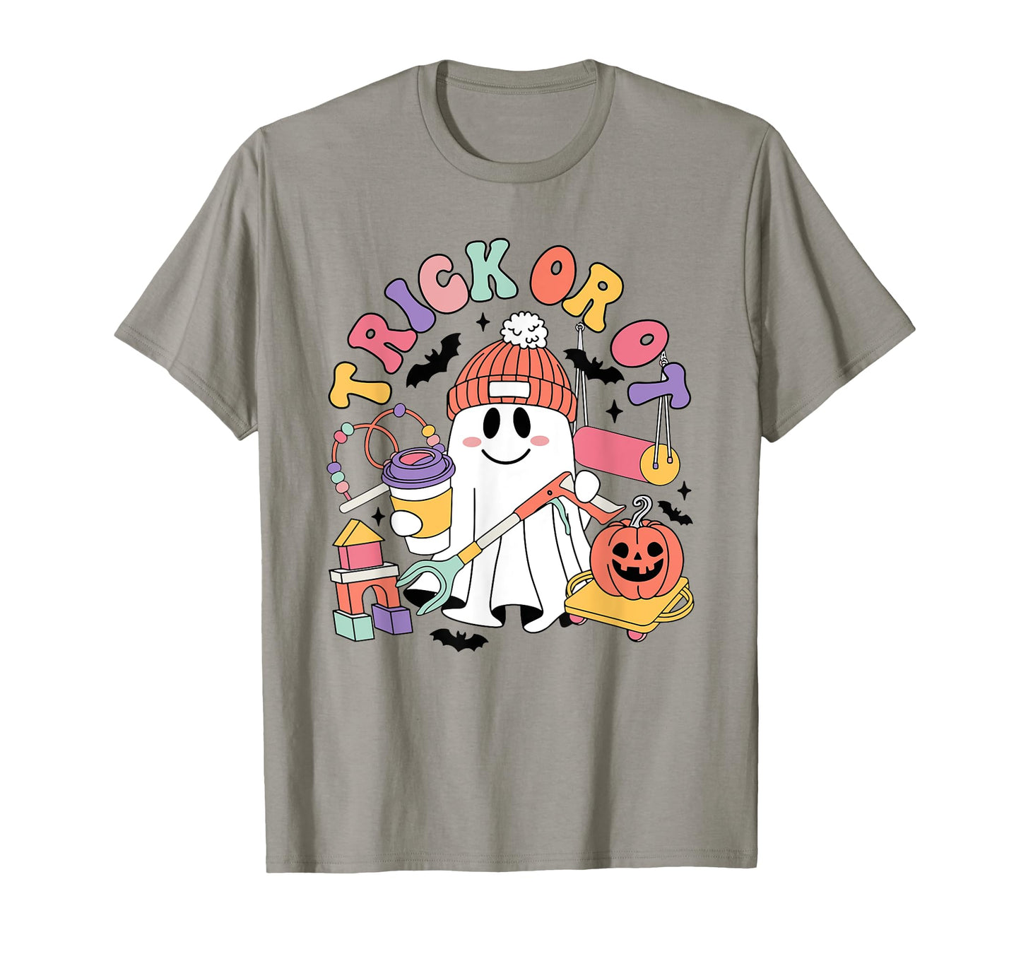 Trick Or OT Occupational Therapist Ghost Halloween Women Men T-Shirt