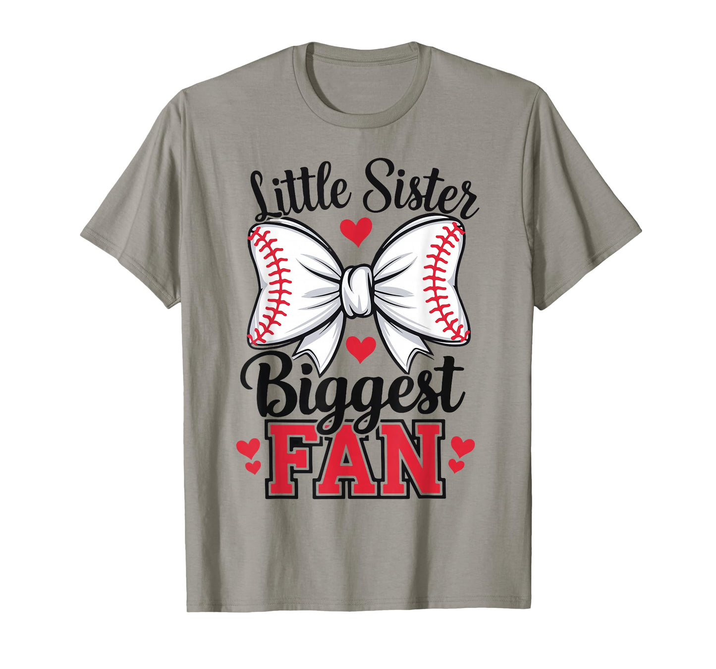 Girl Little Sister Biggest Fans Baseball Game Day Toddler T-Shirt