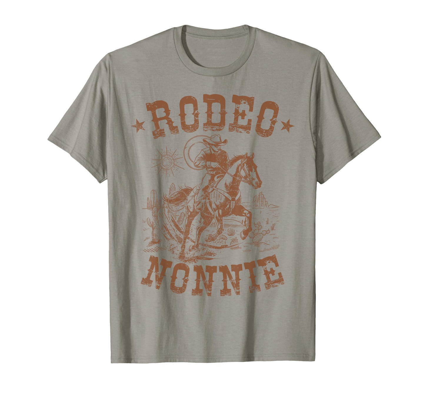 Rodeo Nonnie Western Cowboy Family Matching Mother's Day T-Shirt