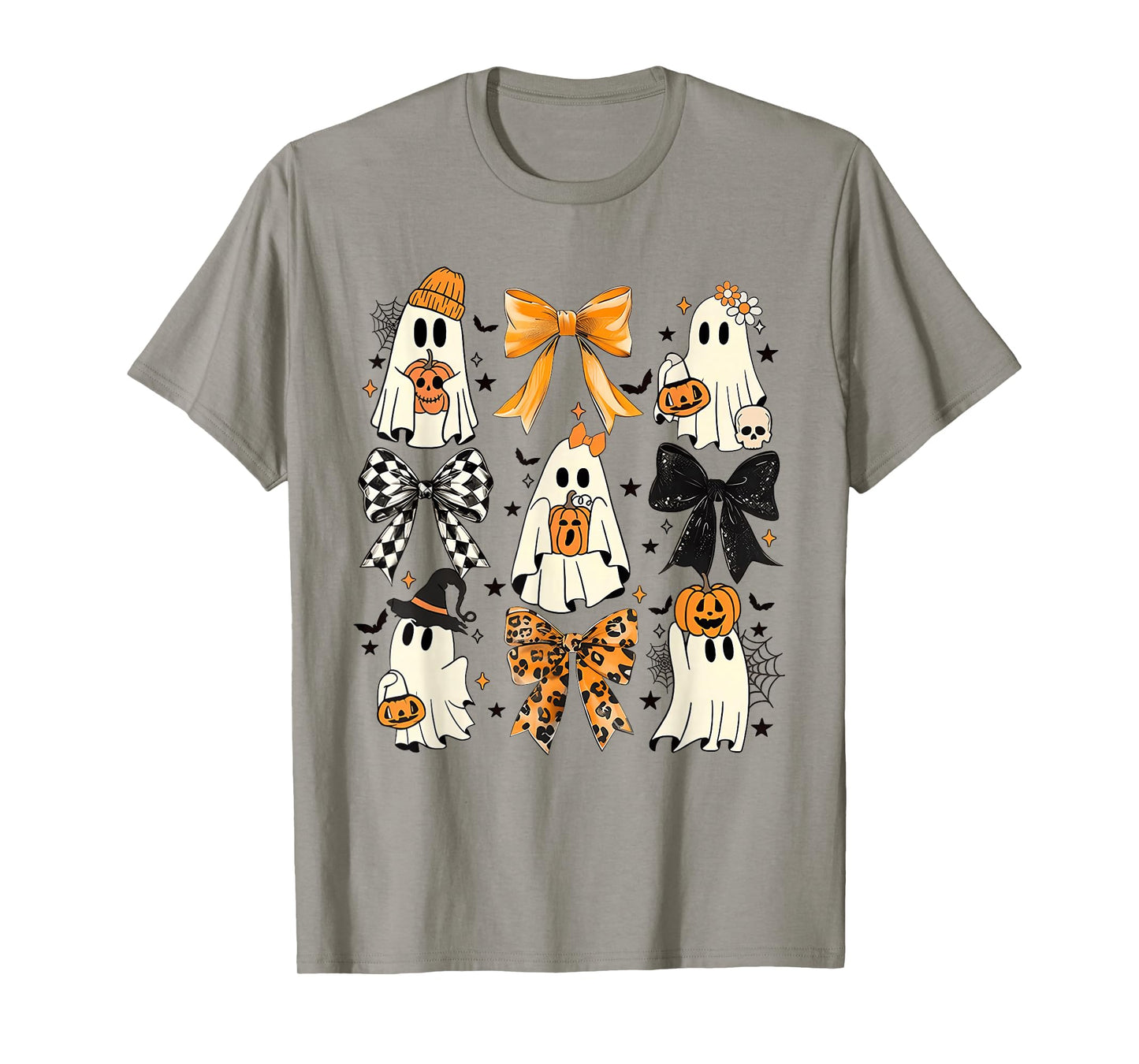 Coquette Bow Boo Witch Halloween Spooky Season Womens Girls T-Shirt