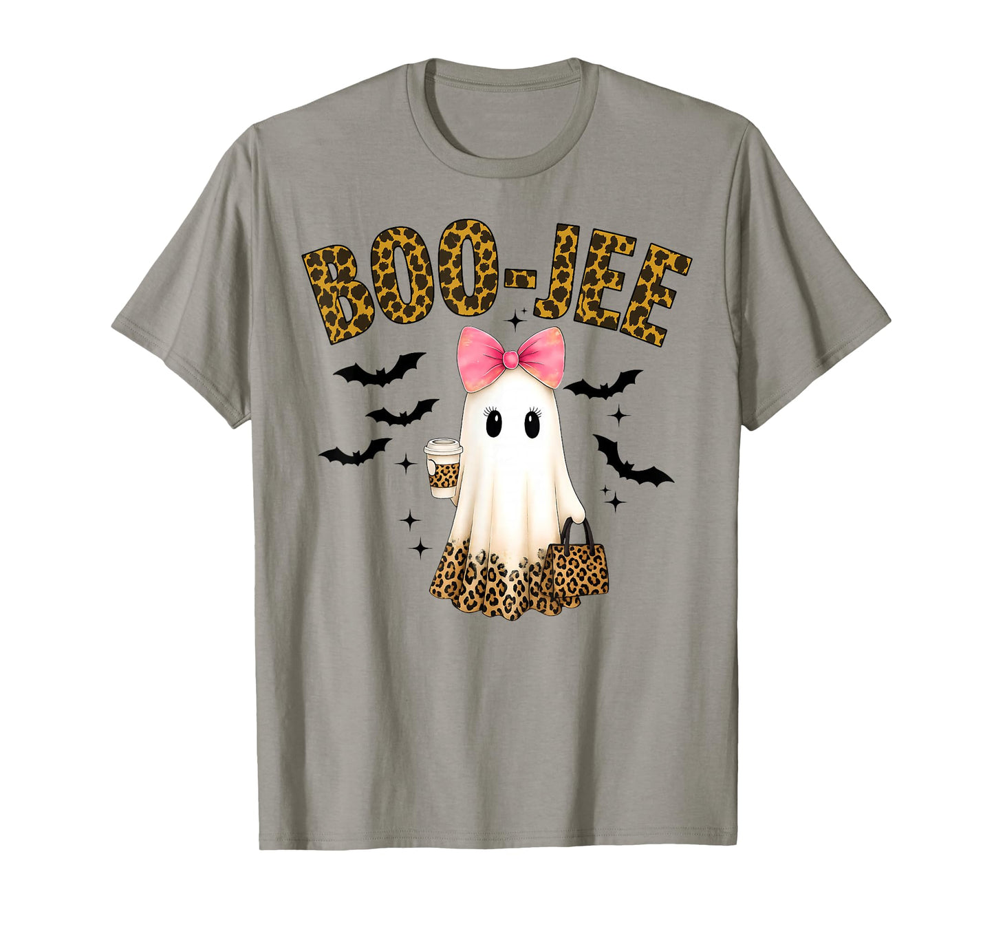 Boo JEE Boujee Pink Ghost Halloween October Vibes T-Shirt