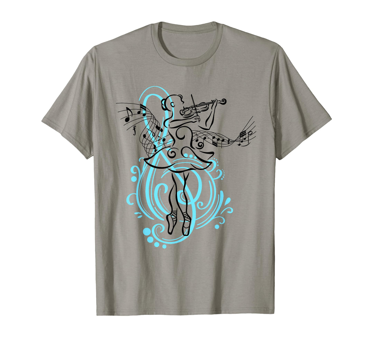 Girl Playing Violin Music, and Ballet Violinist Ballerina T-Shirt