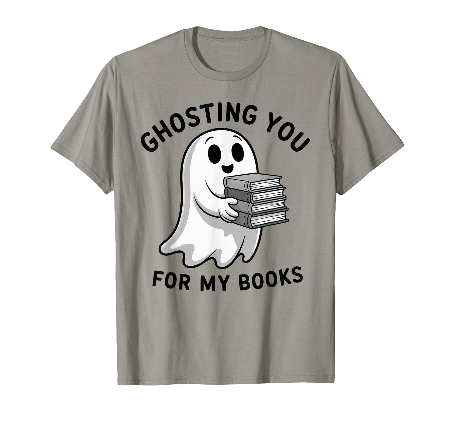 Ghosting You Cute Ghost Read Books Lover Halloween Reading T-Shirt