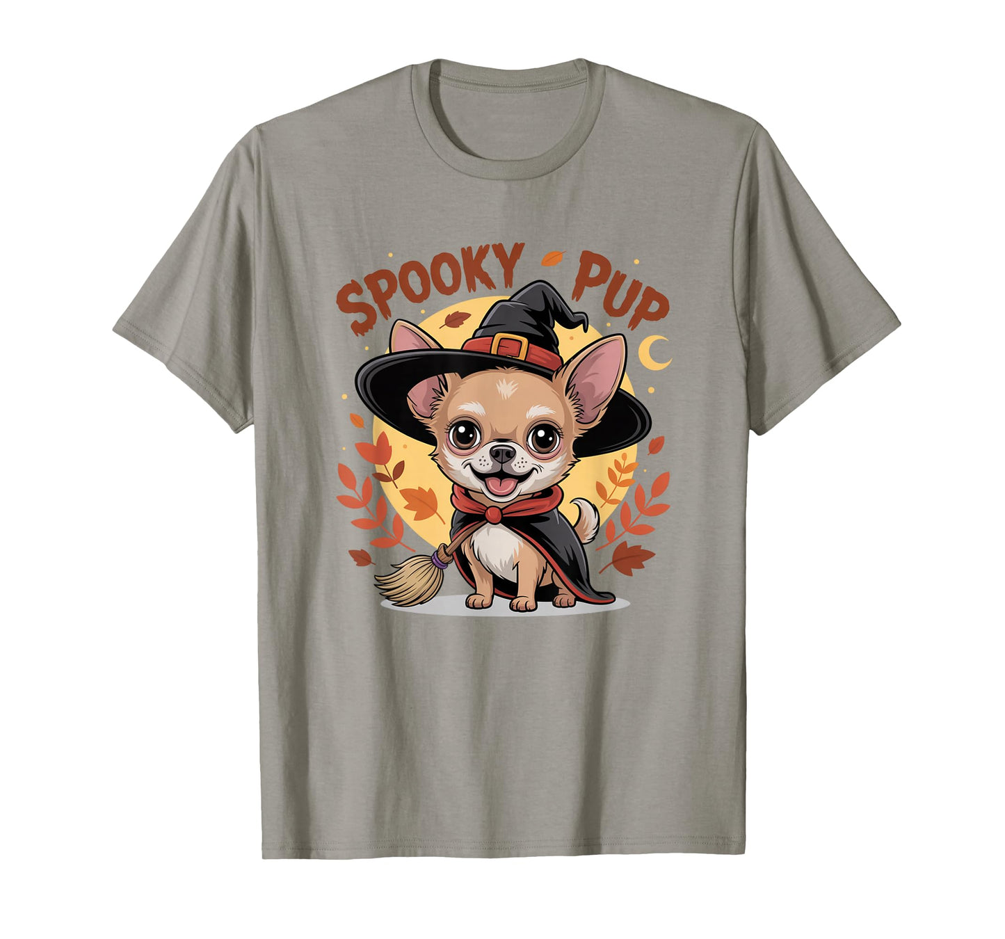 Chihuahua Witch Costume Hat Spooky Pup T-Shirt